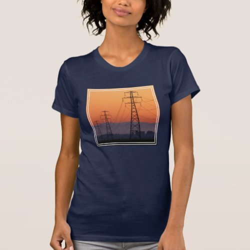 Power Pylons at Sunset T_Shirt