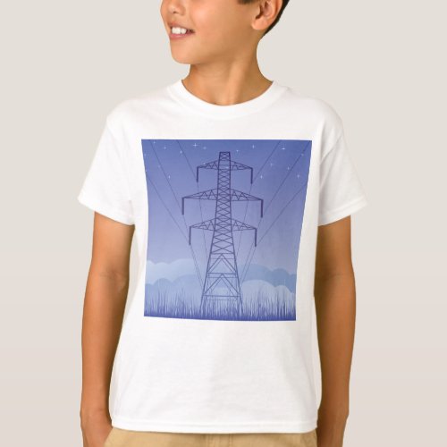 Power Pylons Starry Sky T_Shirt
