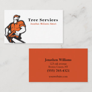 Power Saw Professional Tree Trimming Service Business Card