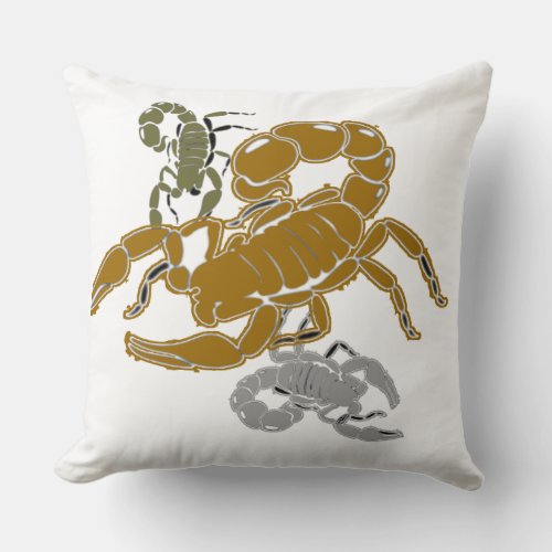 power scorpion throw pillow