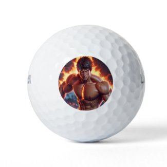 Power Shot Golf Ball Artistic Design