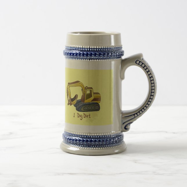 Power Shovel Dig Dirt Beer Stein (Right)