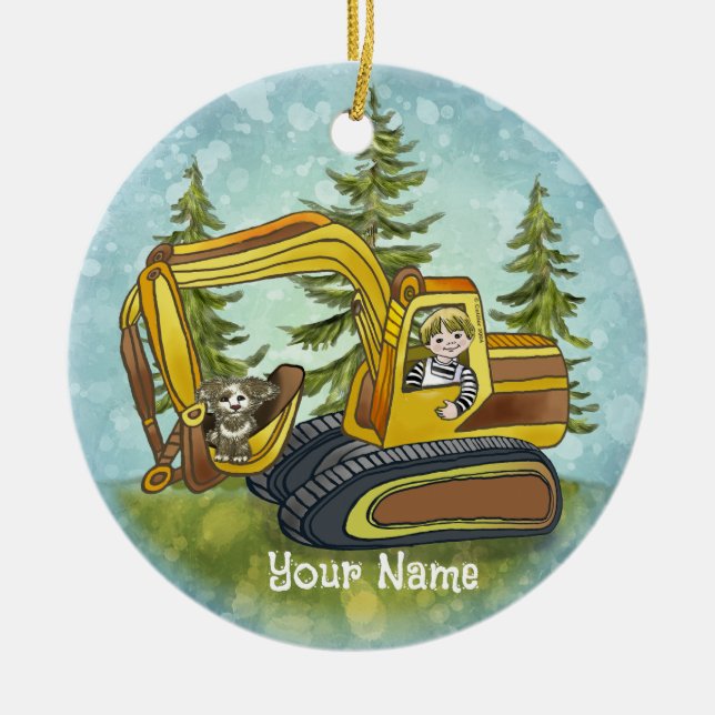 Power Shovel Kid ornament (Front)