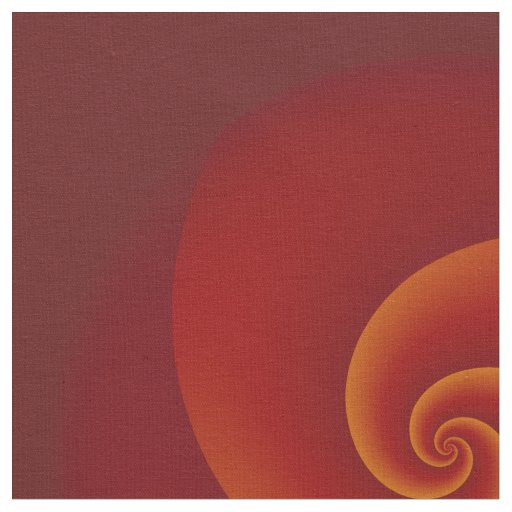 Power Spirals Fractal - red orange + your ideas Fabric