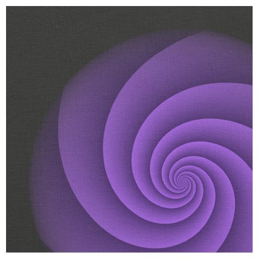 Power Spirals Fractal - violet + your ideas Fabric