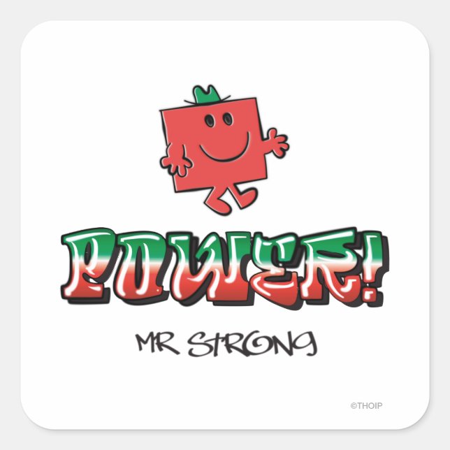 Power! Square Sticker (Front)
