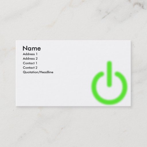 Customizable Power_Supply Business Card Template