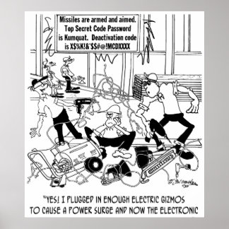 Power Surge Cartoon 7308 Poster