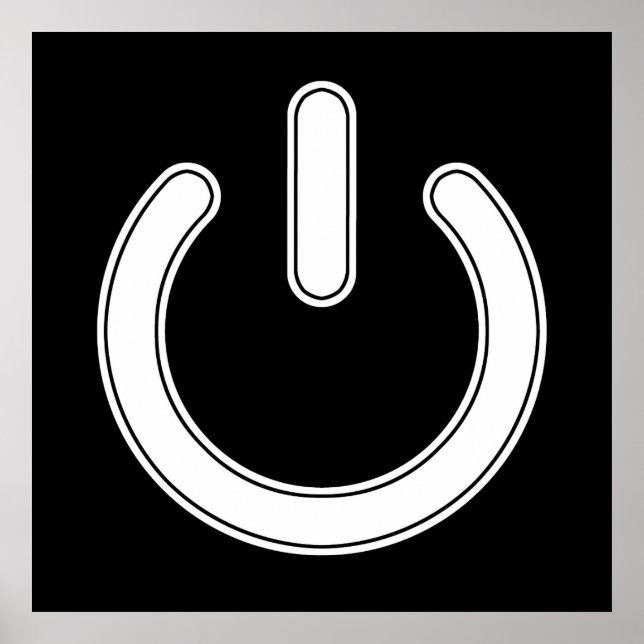 Power Symbol (Black and White) Poster (Front)