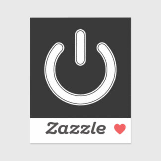 Power Symbol (Black and White) Sticker