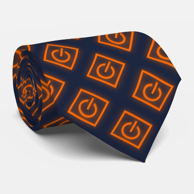 Power Symbol (Navy) Neck Tie (Rolled)