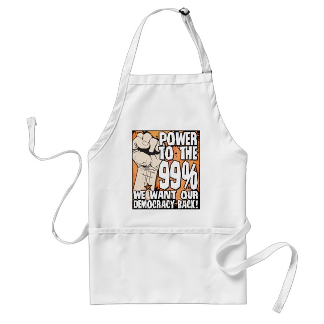 Power To The 99% Adult Apron (Front)