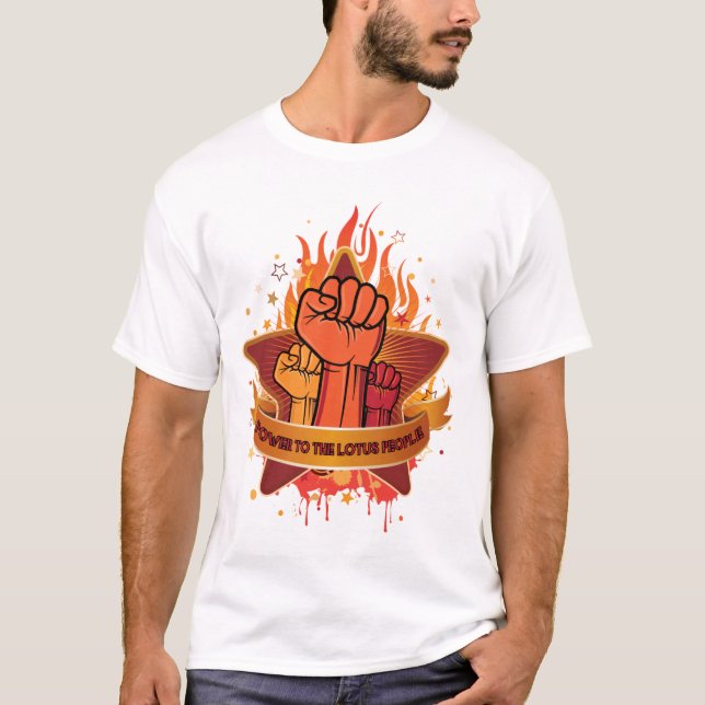 Power to the Lotus People T-Shirt (Front)