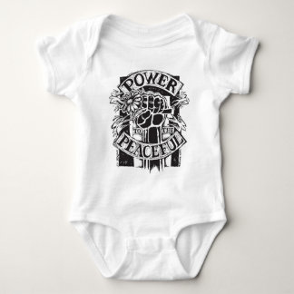 Power To The Peaceful Baby Bodysuit