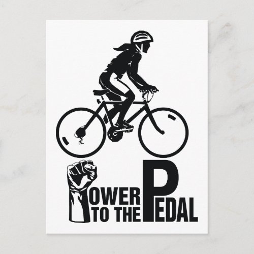 Power To The Pedal Postcard