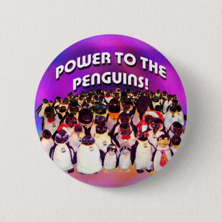 "Power to the Penguins" Button