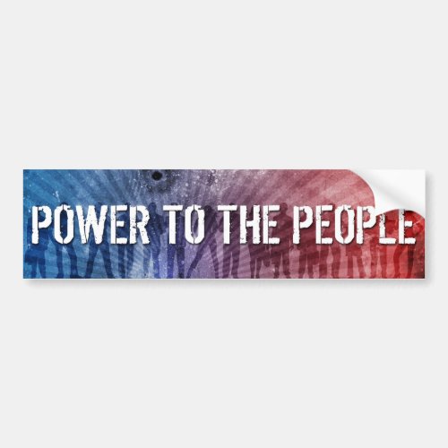 Power To The People Bumper Sticker