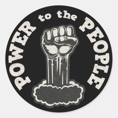 Power to the People Classic Round Sticker