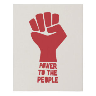 Power to the People Faux Canvas Print