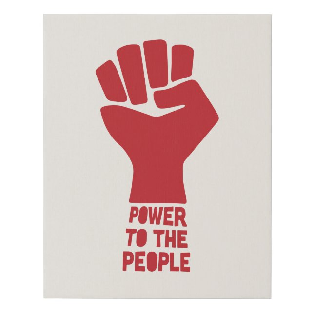 Power to the People Faux Canvas Print (Front)