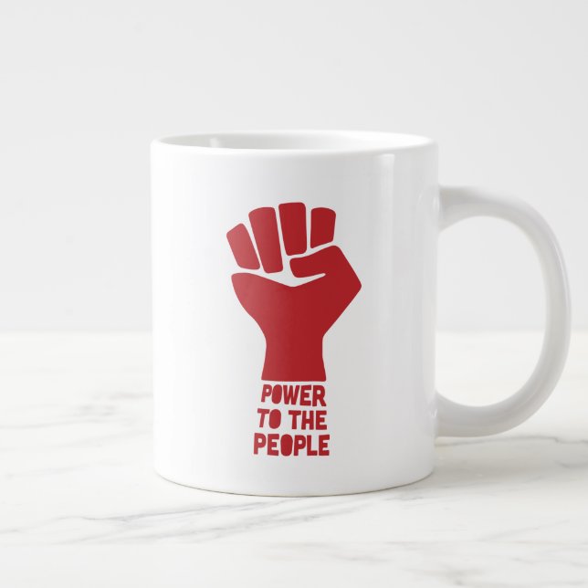 Power to the People Giant Coffee Mug (Right)