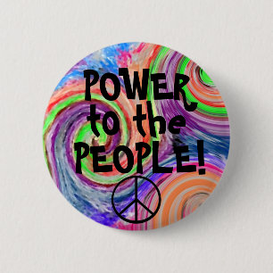 Power To The People-Groovy Button