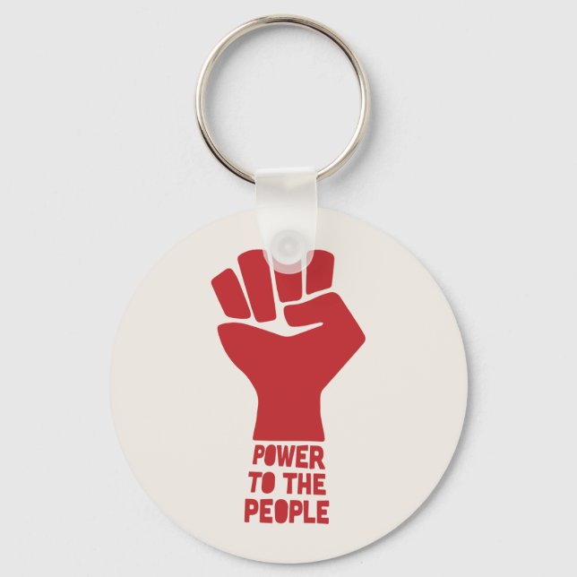 Power to the People Keychain (Front)