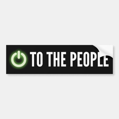 Power To The People Nerd Bumper Sticker