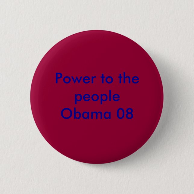 Power to the people Obama 08 Button (Front)