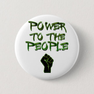 Power to the People! Pinback Button
