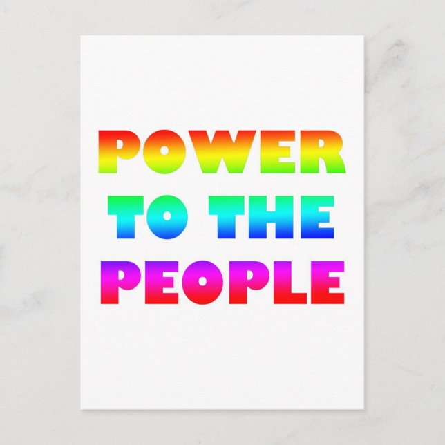Power to the People Retro Style Protest Occupy Postcard (Front)