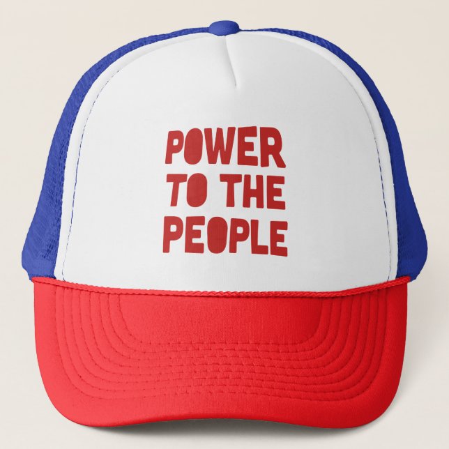 Power To The People Trucker Hat (Front)