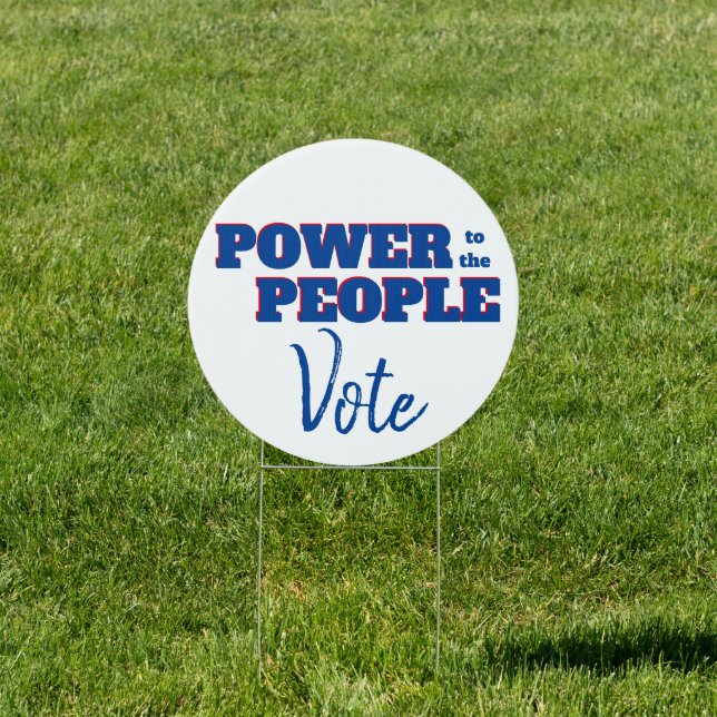 Power to the People Vote 2024 Election Lawn Sign (Insitu)