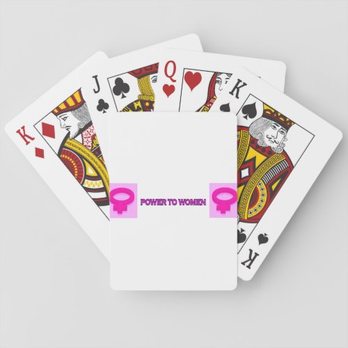POWER TO WOMEN PLAYING CARDS