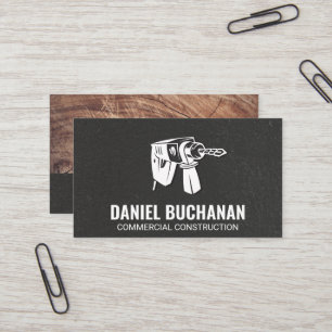 Power Tools Textured Wall and Wood Business Card