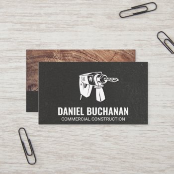 Power Tools |  Textured Wall And Wood Business Card by lovely_businesscards at Zazzle