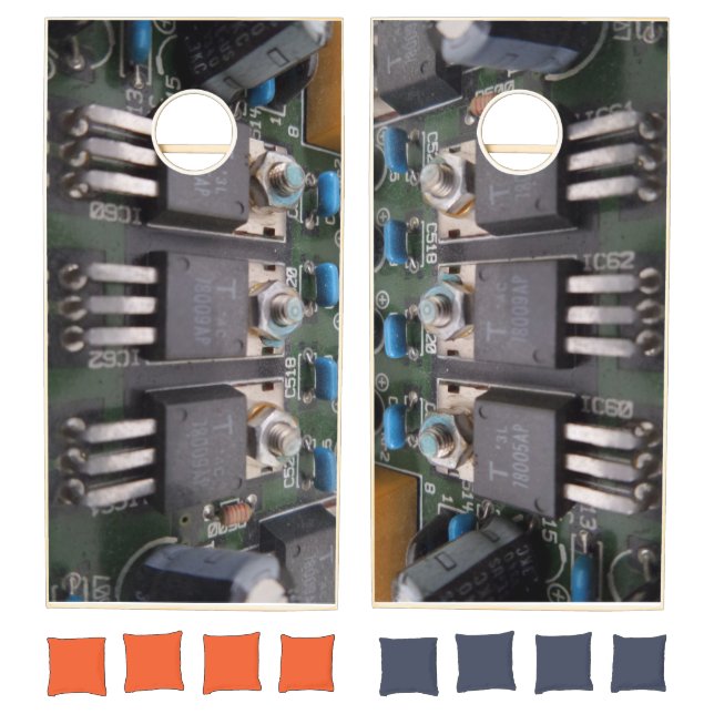 Power Transistors Custom Natural Wood Cornhole Set (Set)