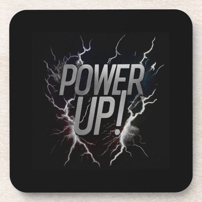 Power Up Beverage Coaster (Front)
