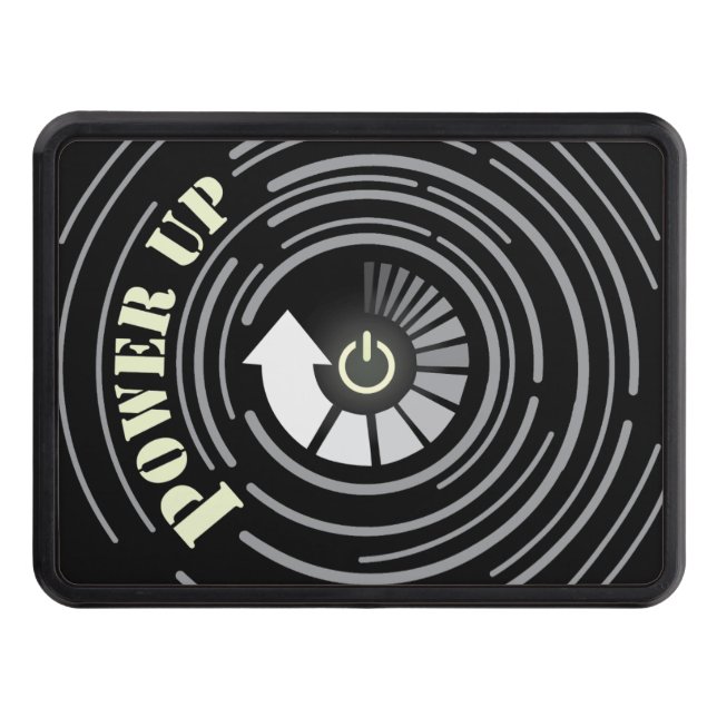 Power Up digital circle and power button Hitch Cover (Front)