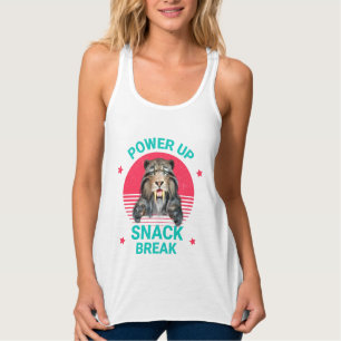 Power Up Snack Break Sabertooth Tiger Tank Top