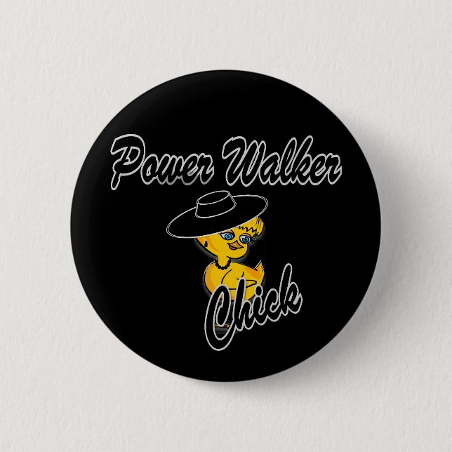 Power Walker Chick #4 Pinback Button (Front)