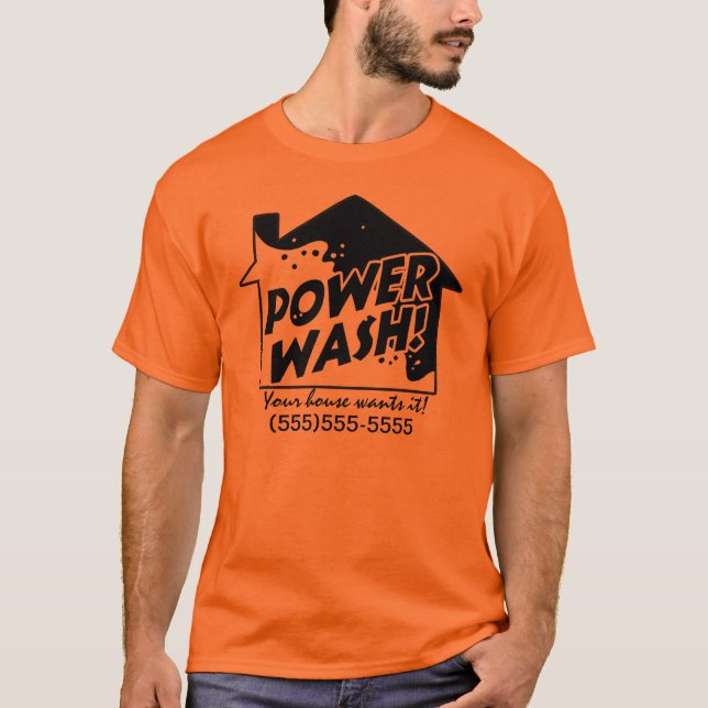Power Wash business promotional t shirt (Front)