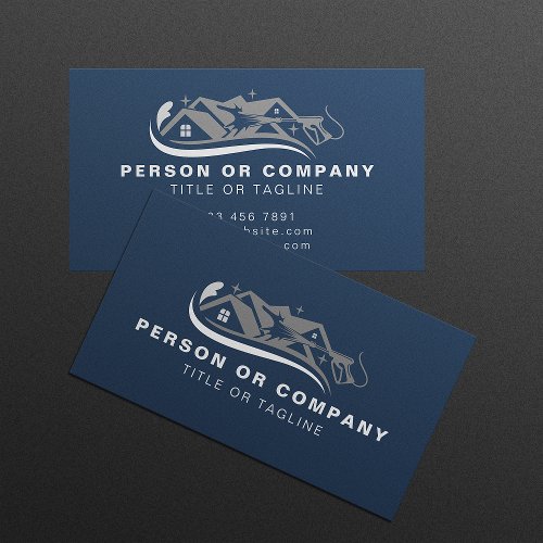 Power Wash House Cleaning Pressure Washing Business Card