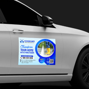 Power Wash House Cleaning Pressure Washing Car Magnet