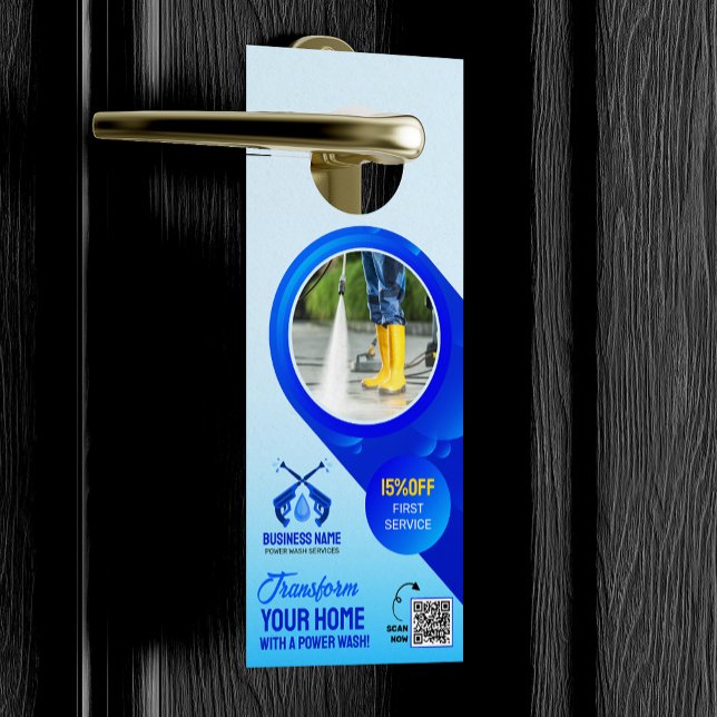 Power Wash House Cleaning Pressure Washing Door Hanger (Creator Uploaded)
