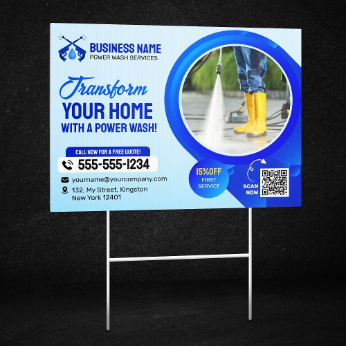 Power Wash House Cleaning Pressure Washing Sign