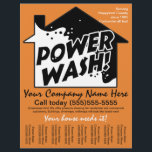 Power Wash Pressure Cleaning Marketing Advertising Flyer<br><div class="desc">Market your Pressure Cleaning/Power Wash Business with this bold advertising flyer. Hang in all sorts of public places such as supermarkets, hardware stores, libraries, pizzerias etc to get the word out. All text and color is customizable to suit your particular preference. Add any special sales, services, discounts that you need...</div>