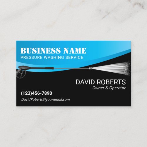Power Wash Pressure Washing Professional Cleaning Business Card