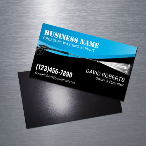 Power Wash Pressure Washing Professional Cleaning Business Card Magnet