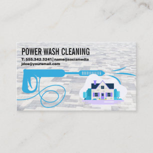 Power Wash Tool House Cleaning Stones Business Card